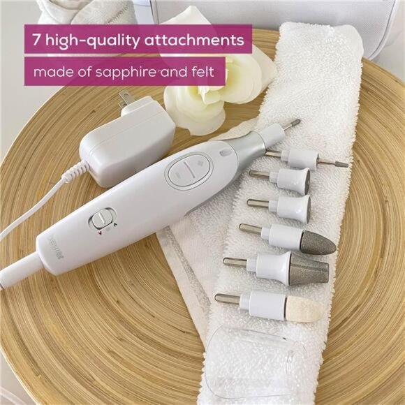 Nail Drill, 7-in-1 Nail Kit with Strong Sapphire Nail Drill Bits, Electric File - Picture 2 of 7